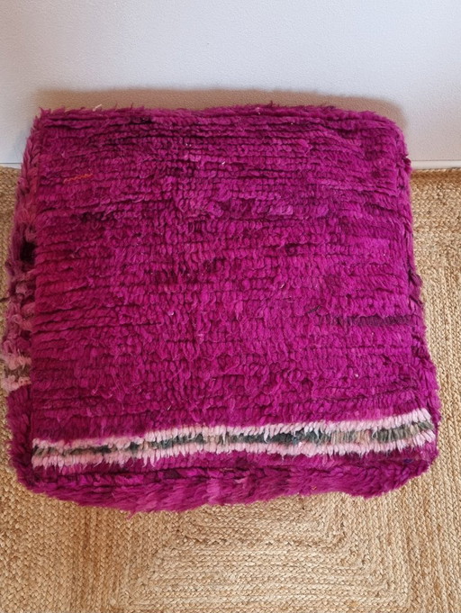 Pouf berbero vintage, cuscino da seduta bohémien