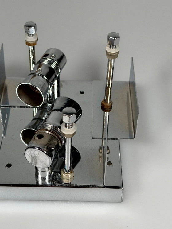 Image 1 of Lampada da parete Wall Scone anni '60/'70 di Kinkeldey Leuchten, design in vetro e cromo