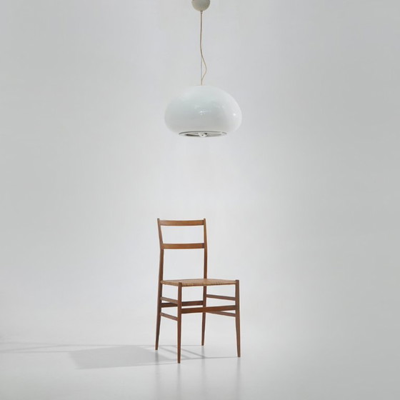 Image 1 of Lustre « Noir et Blanc » des frères Castiglioni pour Flos, années 1960