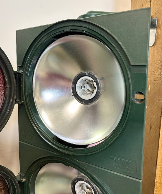 Image 1 of Vintage groene Italiaanse verkeerslichten, jaren 80