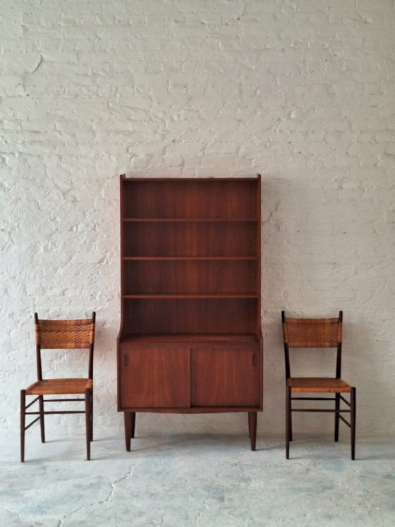 Libreria danese in teak Johannes Sorth attrib., anni '60, Librerie, Legno, Marrone (foto 5 di 5)