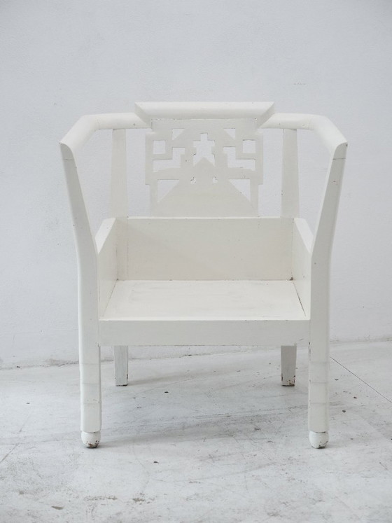 Art Deco, Belle Époque Armchair attributed to Ateliers Martine – Side chairs, Wood (photo 3 of 26)