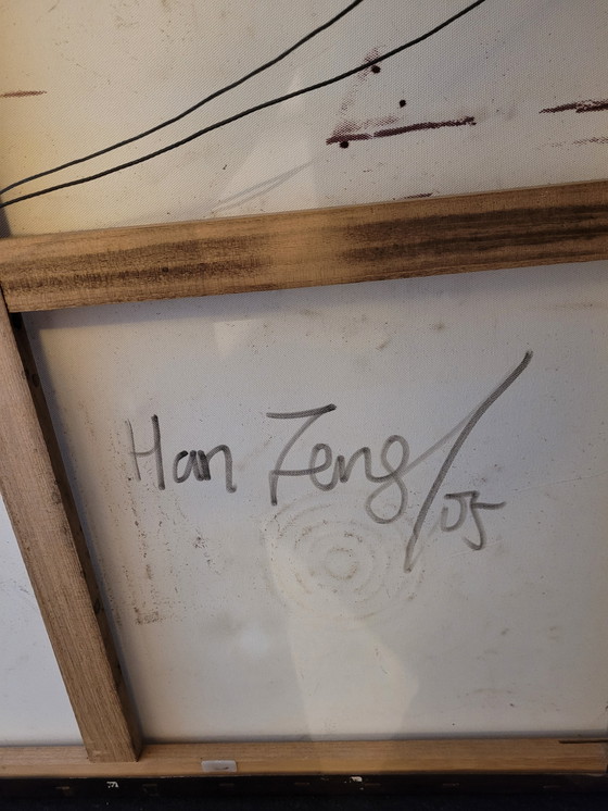 Image 1 of Dipinto ad olio astratto di Han Teng