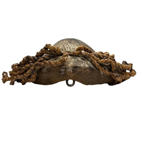 Decorazione da Parete Maschera Chokwe Pwo Antica – Acconciatura in Fibra Intrecciata – Congo – circa 1950 (photo 5 of 5)