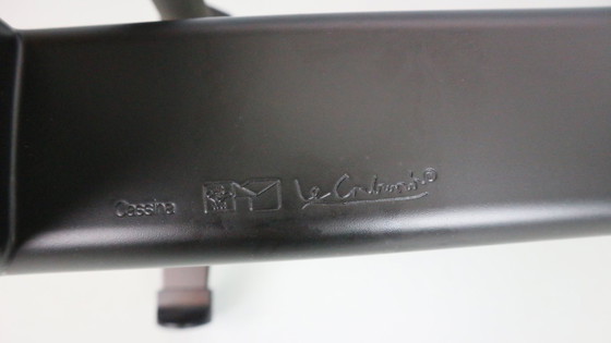 Image 1 of Black leather LC4 chaise longue by Le Corbusier for Cassina, 1980s