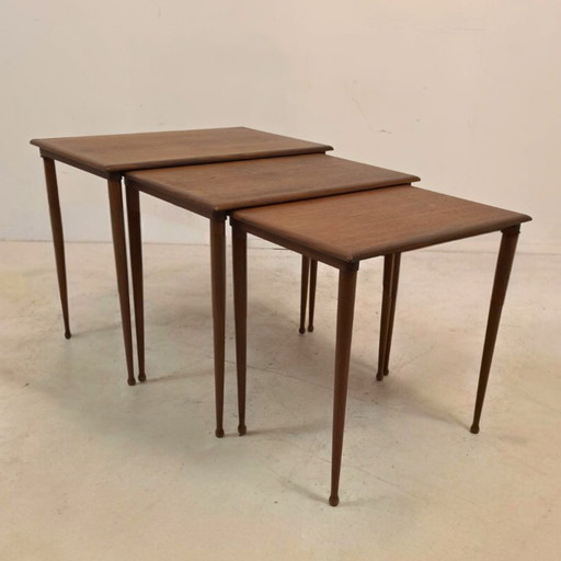 B.C. Møbler nesting tables 1960's teak Danish design