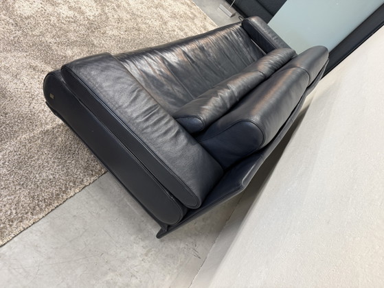 Image 1 of Canapé 3 places Rolf Benz 6500 en cuir bleu 226