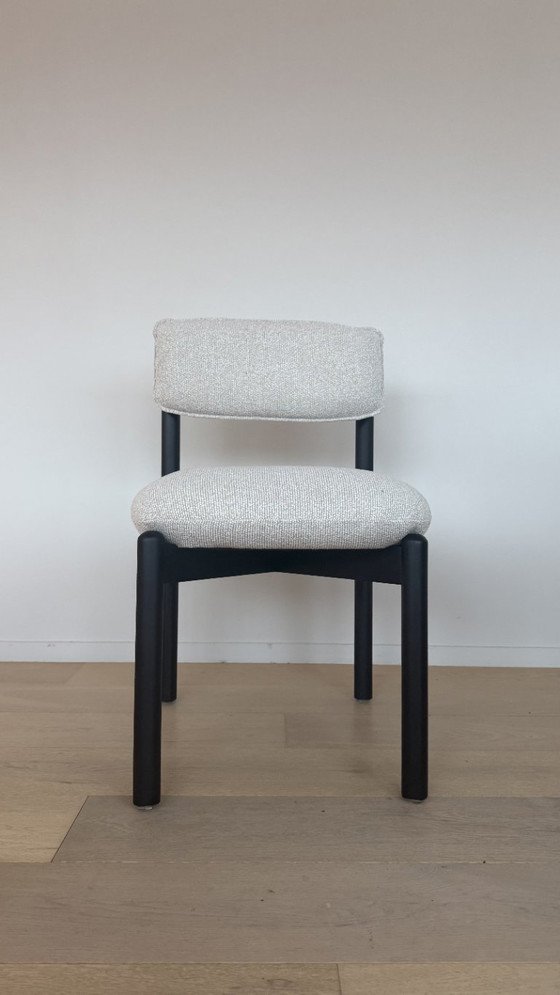 Image 1 of 6 sedie da pranzo di design in bouclé – come nuove – stile giapponese/scandinavo