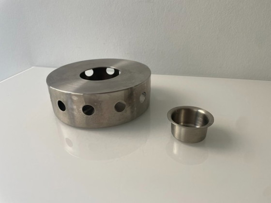 Image 1 of Vintage RVS rechaud warmhouder minimalistisch design