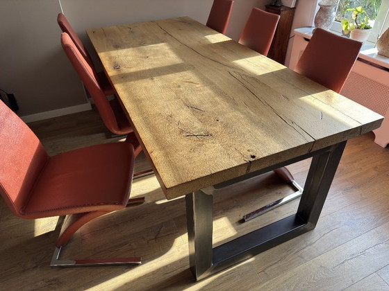 Image 1 of 6 chaises Rolf Benz rouges