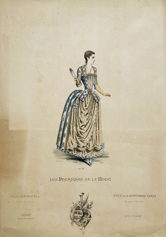 Image 1 of Litografie di libri d'epoca - Donne in costume - Parigi