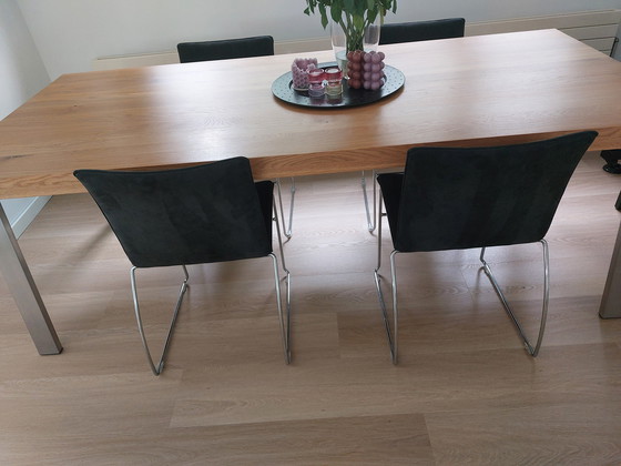 Image 1 of Sedia da pranzo Pastoe tipo penant in tessuto alcantara antracite scuro