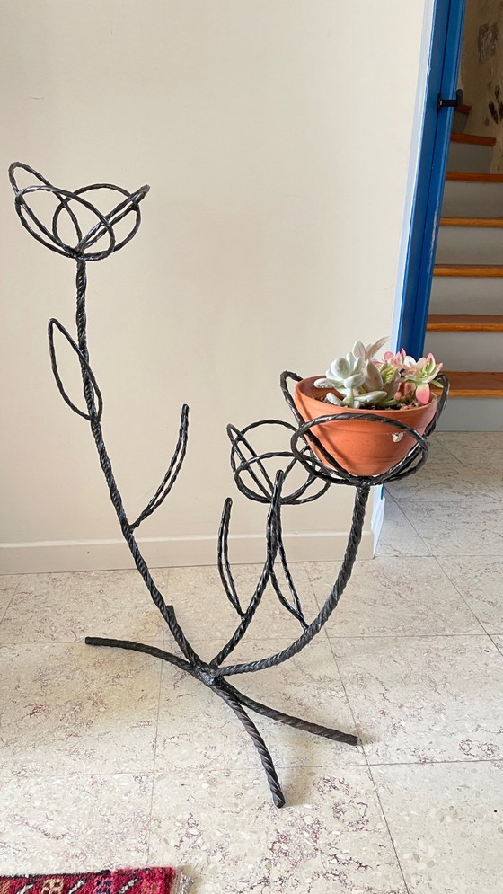 Image 1 of PORTE Plantes Acier Courbé VINTAGE