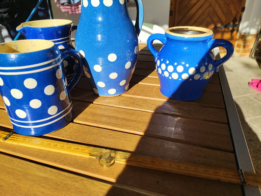 Set "Big Dots" Rustic German Landhouse DDR