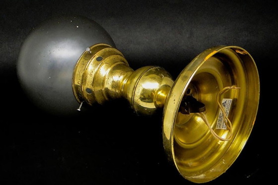Art-Deco-Pendelleuchte, Deutschland, 1930er Jahre – Pendelleuchten, Glass, Brass (photo 4 of 9)