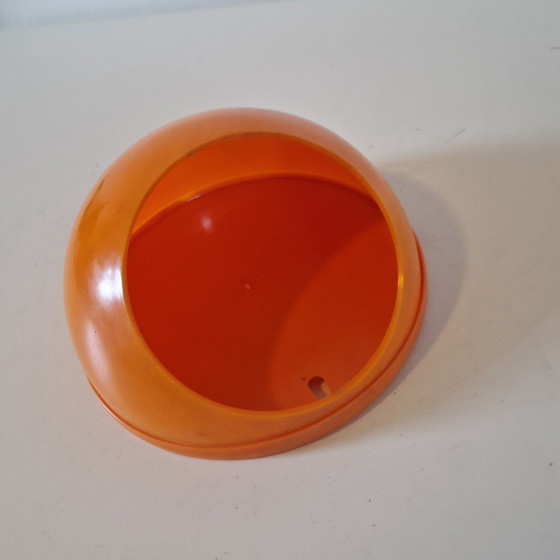 Image 1 of Jaren 70 oranje wandpot kamerplant pot spaceage