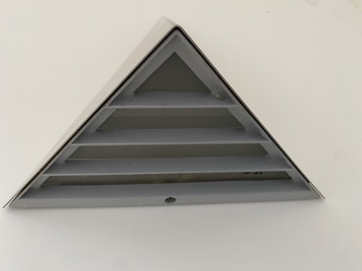 Vintage stainless steel garden wall lamps - lamps by Massive, 1980s, set of 3