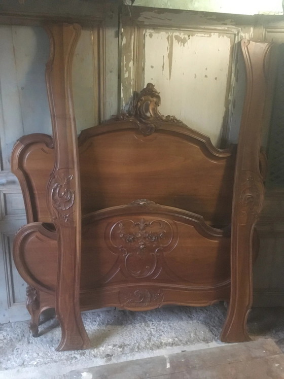 Letto stile Luigi XV in noce intagliato – Materassi e reti (photo 11 of 16)