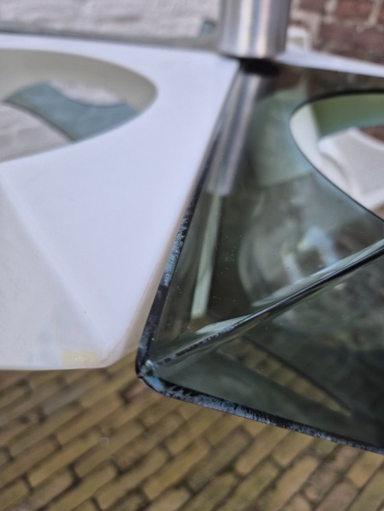 Image 1 of Vintage XL space age plastic geometric pendant lamp