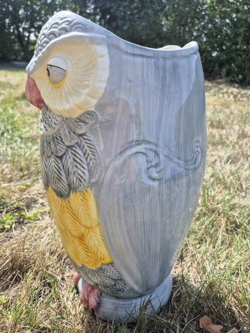 Schirmständer oder große Vase in Form einer Eule 1950er Jahre italienisches Design