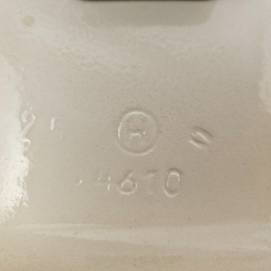 Image 1 of Mid-century Modern Ceramic Wall Clock | Vintage Kitchen Clock | Made in Germany By ALFA Keramik | From the 1970s