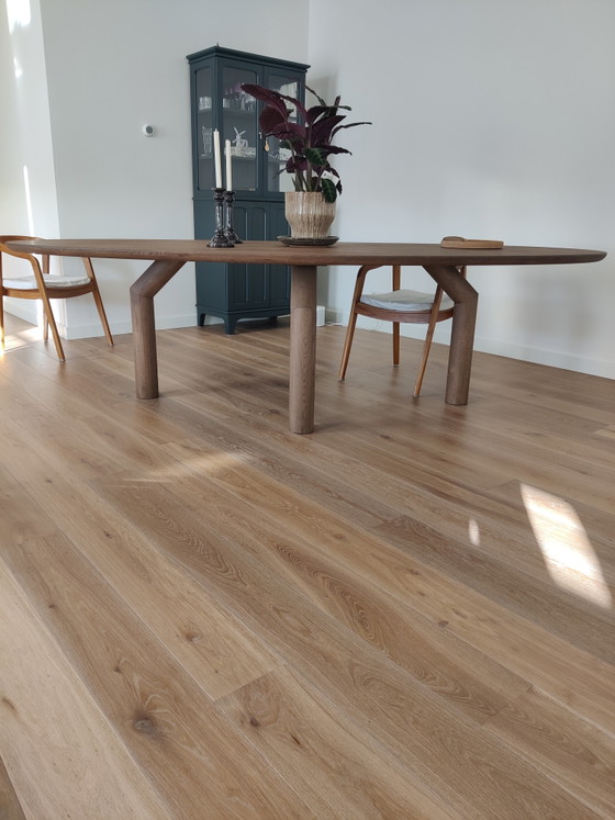 Image 1 of Wooden Oval Table Dykk 280 x 120, As New