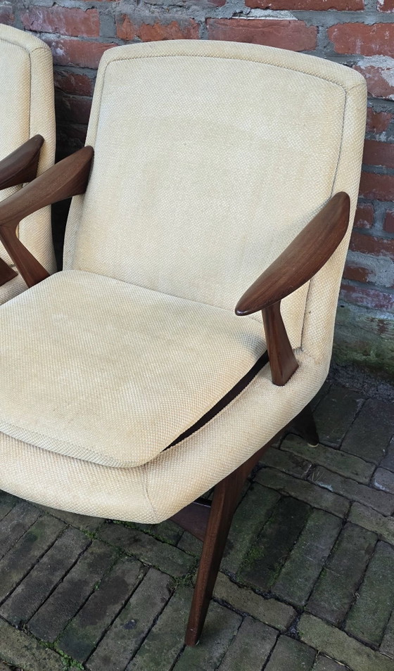 Deux Fauteuils design vintage. Karl Edvard Korseth. LK Hjelle, Bois, Autre, Jaune (photo 5 sur 15)