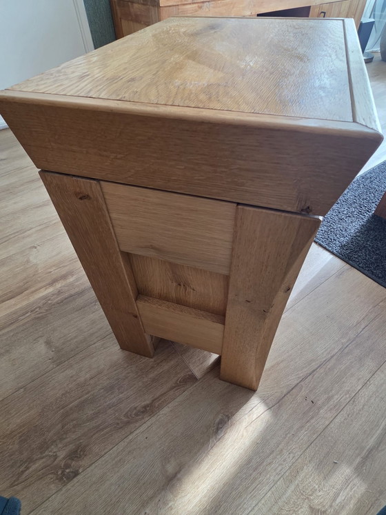 2x Heavy Brutalist Oak Nightstands Karel Mintjens – Wood (photo 12 of 14)