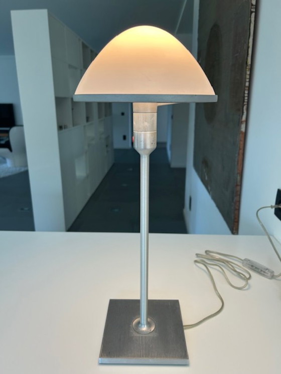 Luceplan Mirandolina, Lámparas de mesa, Vidrio, Aluminio, Blanco, Modern (foto 3 de 8)