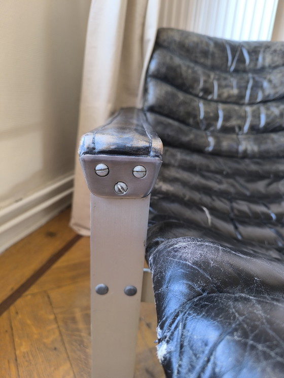 Image 1 of ILMARI LAPPALAINEN. Loungesessel + Hocker, Modell „Pulkka“, 19