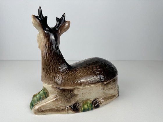 Image 1 of Vintage majolica terrine with lid - Michel Caugant