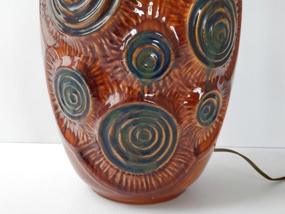 Image 1 of MAGNIFICENT VINTAGE GERMAN CERAMIC LAMP BASE 1960s BAY KERAMIK 60S 1960S