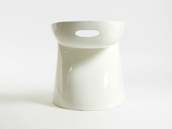 Image 1 of Very rare white stool by Winfried Staeb from the 1970s for the Form + Life Collection