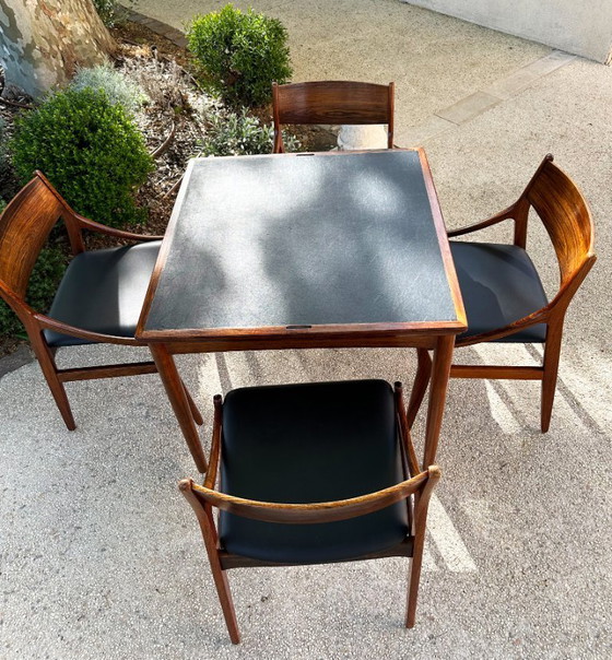 Image 1 of Carlo Jensen Extendable and Convertible Dining Table in Rio Rosewood