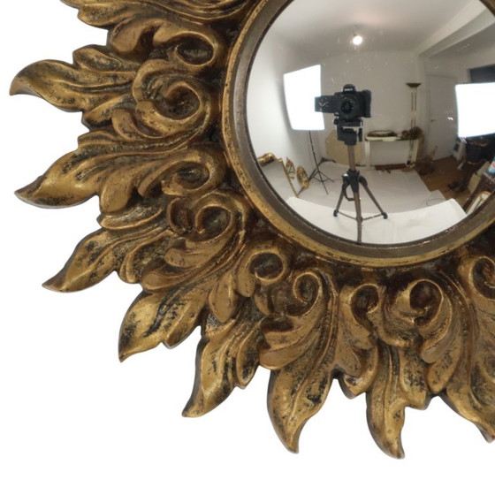 Image 1 of Kleine Italiaanse Zonnespiegel Sunburst Rococo Stijl 24cm