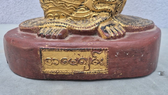 Antica Scultura Nat Birmana in Legno - XIX Secolo 51cm – Sculture (photo 3 of 15)