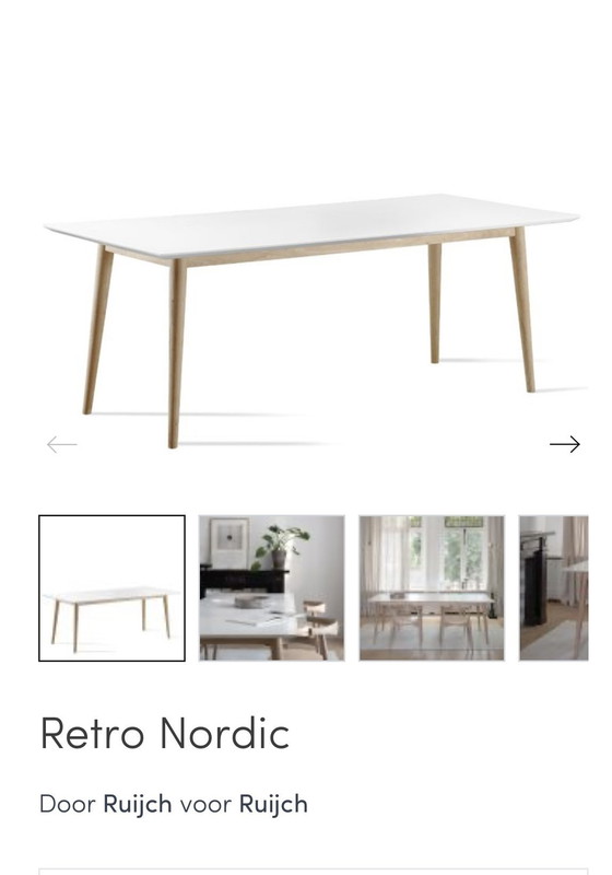 Image 1 of Tafel - Merk Ruijch, Type Retro Nordic, 220x90 cm