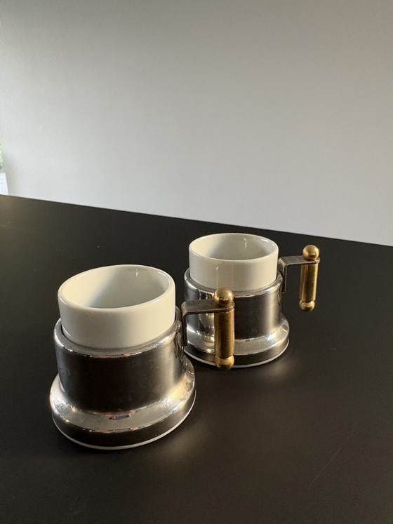 Vintage 1980’s Vev Vigano Kontessa Espresso Set – Servies, Metal (photo 13 of 14)
