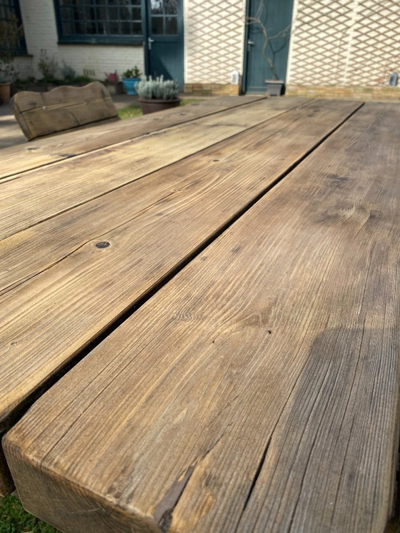 Image 1 of Robusto conjunto de jardín rústico de madera maciza con forma de tronco de árbol / cabaña