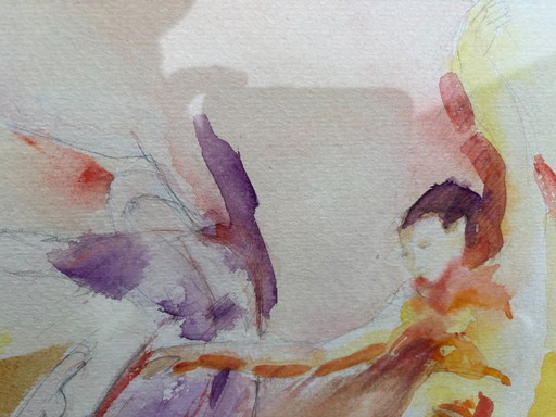 Aquarelle Tonny Lansdaal 1984, Danse hongroise, Brahms