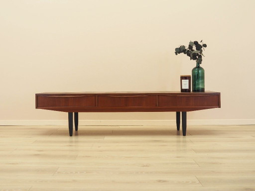 Dänisches Sideboard mit Teakfurnier und drei Schubladen, 1970er Jahre – ladekasten, Wood (photo 2 of 10)
