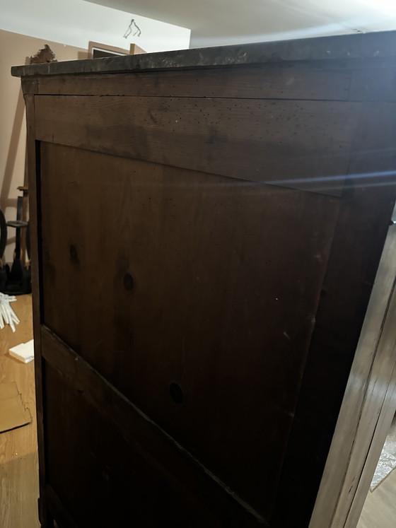 Image 1 of Scrivania Luigi Filippo in noce e radica di noce - XIX secolo