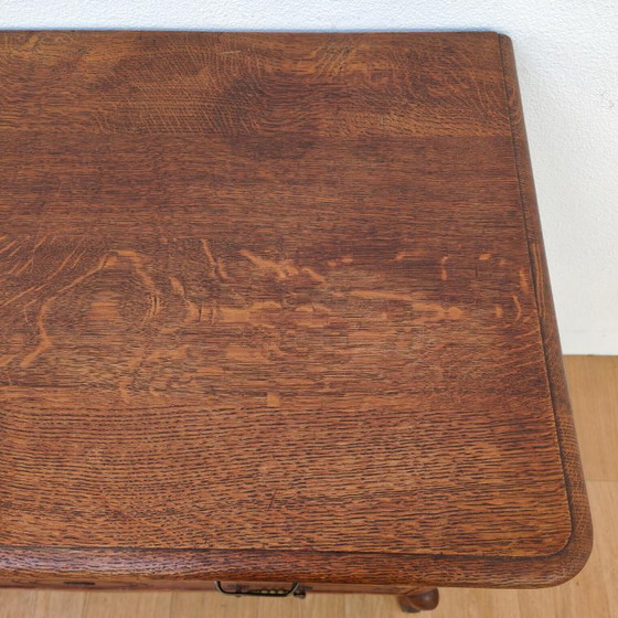 Wooden Chest of Drawers, Bathroom Cabinet with Three Drawers, Metal, Brown, Vintage (photo 11 of 12)