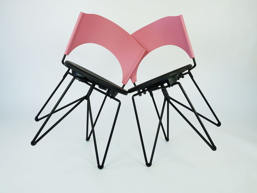Carlo Bartoli For Bonaldo Sofia Folding Chairs 80s Design Vintage