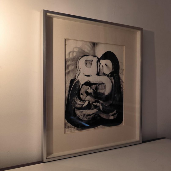 Anne De Vriese-Jernander, Paar und Kind, 1974, Mischtechnik auf Papier, Gerahmt – Gemälde & Zeichnungen (photo 7 of 11)