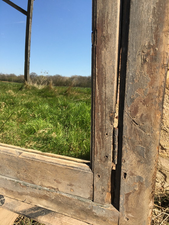 Image 1 of Miroir vintage en bois de chêne transformé