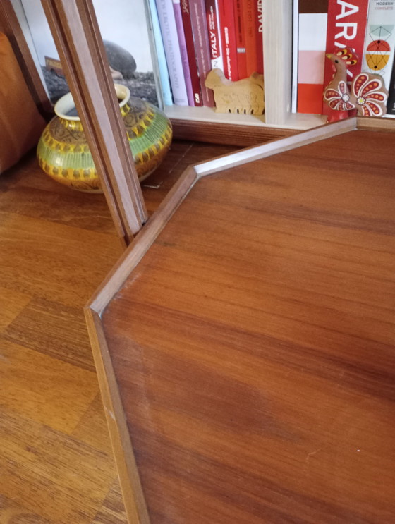 Image 1 of Achteckiger mid century Servierwagen aus Teakholz, Italië 60er