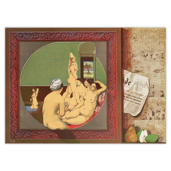 Image 1 of Herman BRAUN-VEGA Le bain Turc d'après Ingres I Litografia firmata 1973