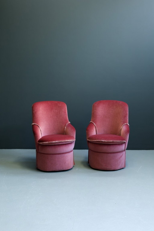 Set di due sedie da boudoir vintage