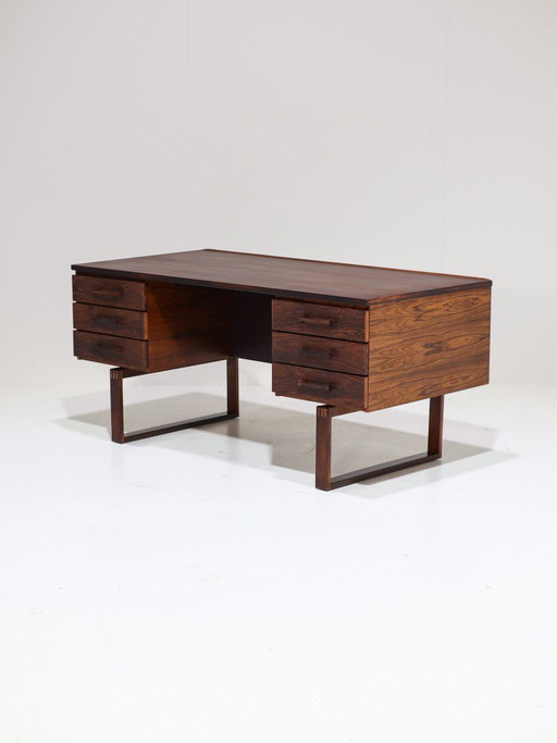 Vrijstaand bureau Jensen & Valeur Dyrlund palissander 1960s